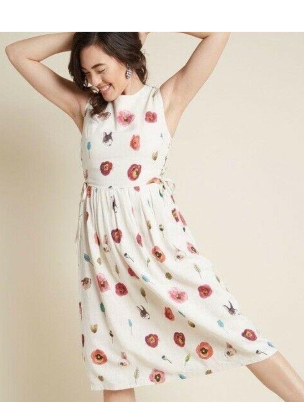 Pepaloves Modcloth Hare Goes Nothing Dress medium NWT